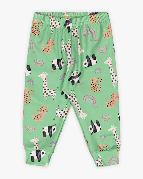 Conjunto Bebê Menina Body e Calça Estampada - Kely Kety - Branco