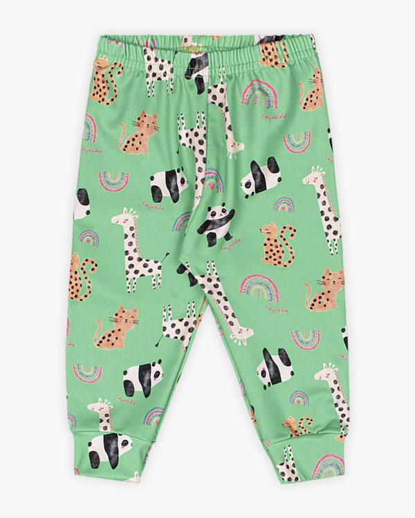 Conjunto Bebê Menina Body e Calça Estampada - Kely Kety - Branco