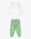 Conjunto Bebê Menina Body e Calça Estampada - Kely Kety - Branco-51303bc5-646e-4cfa-b9ee-38ac3ecd7e87