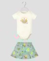 Conjunto Bebê Menina Body e Saia Estampada - Kely Kety - Natural-5cce2729-9ed3-42ac-bfb7-175c427f558e