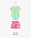 Conjunto Bebê Menina Body e Saia Estampada - Kely Kety - Sorvete de Menta-cfe8dca3-6c4b-419d-87a4-281c9f246de0