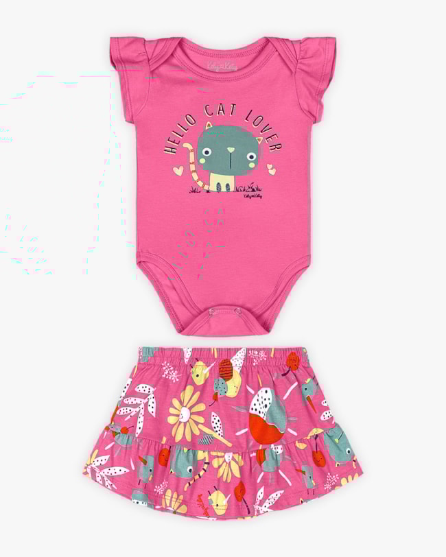 Conjunto Bebê Menina Body e Saia - Kely Kety - Blossom-b1836b47-6d49-402d-ac63-a44160efb8ed