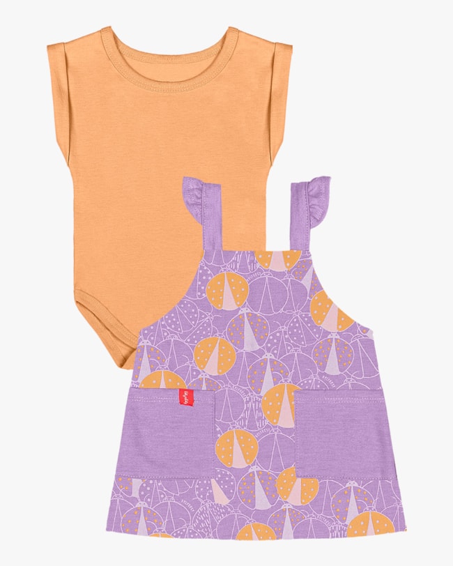 Conjunto Bebê Menina Body e Salopete Kely Kety Bergamota-9cbe78fa-975a-4a88-b0e1-d5b47af32201