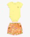Conjunto Bebê Menina Body e Shorts Estampado - Kely Kety - Pinacolada-c3891d74-e45d-4373-a2ea-278781769a77