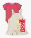 Conjunto Bebê Menina Body e Vestido - Kely Kety - Rosa-2c22ce6a-3733-4288-a184-6c46ad37ffa6