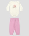 Conjunto Bebê Menina Body Manga Longa e Calça - Kely Kety - Branco-d7afd40e-a26e-4a48-b1df-84bda2e8dfee