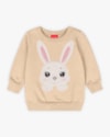 Conjunto Bebê Menina com Blusão Estampa Coelho - Kely Kety - Bege-59b20bcb-ed05-452b-85ab-9bc9a9c60bc3