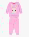 Conjunto Bebê Menina com Blusão Estampa Coelho - Kely Kety - Rosa-94c08636-ac20-4b31-9952-8283603a19af