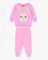 Conjunto Bebê Menina com Blusão Estampa Coelho - Kely Kety - Rosa-54d6ff59-31ed-443b-962f-ba6f4130df57