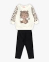 Conjunto Bebê Menina com Blusão Estampa Oncinha - Kely Kety - Branco-943cea4e-34b6-4aee-b9a8-385db7777371