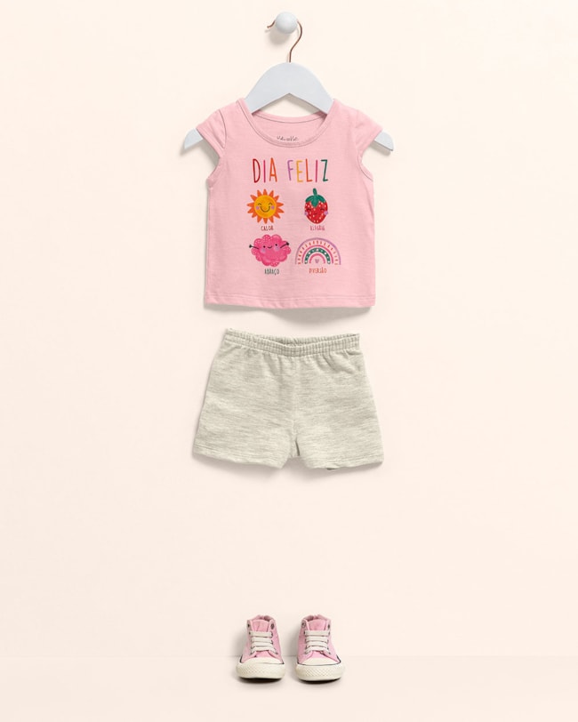 Conjunto Bebê Menina Estampa Dia Feliz - Kely Kety - Sugar-1cc486b3-0864-4efc-9860-56bb07ca8fa0