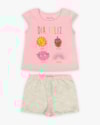 Conjunto Bebê Menina Estampa Dia Feliz - Kely Kety - Sugar-17618a12-c27f-461a-974f-aaf189d81f43