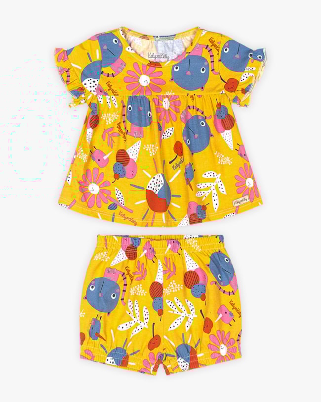 Conjunto Bebê Menina Estampado - Kely Kety - Solar-a03278f0-6bcb-4e54-95c9-bfac143322db