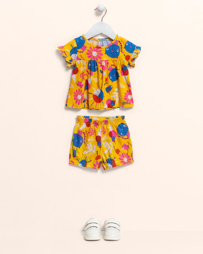 Conjunto Bebê Menina Estampado - Kely Kety - Solar-d876a18e-1272-48b4-9d9b-b321b50bac4d