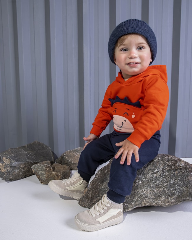 Conjunto Bebê Menino Blusão Bolso Interativo e Calça ReiRex - Laranja-2d0d11aa-b5ad-4b70-9757-c53622207f3b