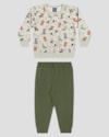Conjunto Bebê Menino Blusão Estampado e Calça - ReiRex - Mescla-3503d825-eecf-41b1-b6a1-83547adcf8ab
