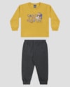 Conjunto Bebê Menino Blusão Urso e Calça - ReiRex - Amarelo-cc9e9926-2bfe-4ac7-8c88-215f73c8b469
