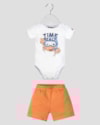 Conjunto Bebê Menino Body com Estampa e Bermuda - ReiRex - Branco-556b743a-8dfe-424e-a7eb-e3d982b5e6c0