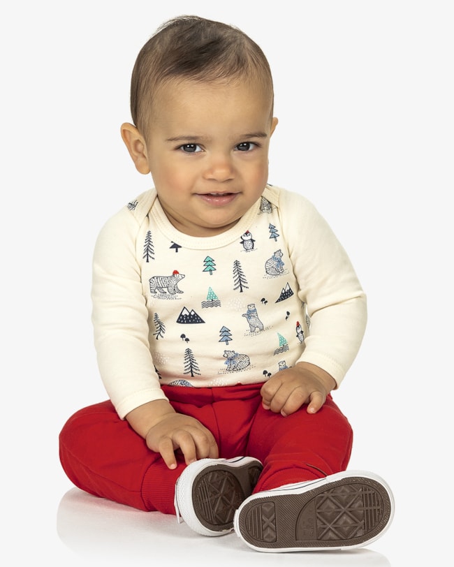 Conjunto Bebê Menino Body e Calça com Bordado ReiRex - Natural-bae16602-f3f0-44bf-a2c3-7c5fe66527d6