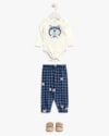 Conjunto Bebê Menino Body e Calça Estampa Urso - ReiRex - Branco-cee62e3a-61c3-4b71-91b1-31752575ef4b