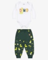 Conjunto Bebê Menino Body e Calça Estampada Dino ReiRex - Branco-e327541e-7022-45c9-ac55-c18f63abe501