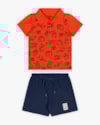 Conjunto Bebê Menino Camisa Polo e Bermuda - ReiRex - Carrot-b5efba89-cbe0-4d64-aeca-ed838afbf670