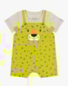 Conjunto Bebê Menino Camiseta e Jardineira Estampada - ReiRex - Mescla-d2413303-8110-46ee-b062-a192069c6d59