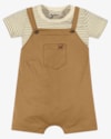 Conjunto Bebê Menino Camiseta Listrada e Jardineira - ReiRex - Tapioca-43abb8f0-740d-40bc-a2f8-4b9f32ab6b27