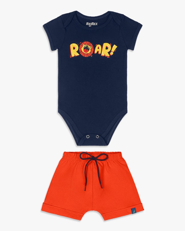 Conjunto Bebê Menino com Body e Bermuda - ReiRex - Oxford-3bc95b92-1ba1-4a39-9366-2e9f6b88f30a