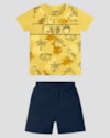 Conjunto Bebê Menino com Estampa Dinossauro ReiRex Amarelo-b32ff742-2b4d-40b6-a94e-18ac536db5c0