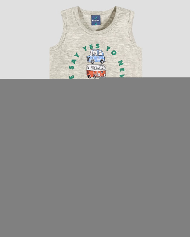 Conjunto Bebê Menino com Regata e Bermuda ReiRex Mescla-877779f6-492e-4f65-b0f8-ab4b120e2a1f