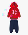 Conjunto Bebê Menino em Moletom com Estampa Interativa Dino- ReiRex - Azul-a6ed505e-3d1e-423b-bf6e-074a5ac0a5ff