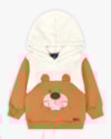 Conjunto Bebê Menino em Moletom e Pelúcia Estampa Urso -ReiRex - Natural-82c26e98-1bfd-4325-9007-fe2a6fe89230