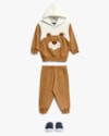 Conjunto Bebê Menino em Moletom e Pelúcia Estampa Urso -ReiRex - Natural-cbadcae5-7394-4be7-b603-e98665c7f154