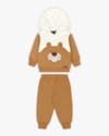 Conjunto Bebê Menino em Moletom e Pelúcia Estampa Urso -ReiRex - Natural-476113a1-9b58-4cae-90e3-6337d791fef9