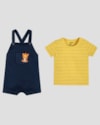 Conjunto Bebê Menino Jardineira e Camiseta ReiRex Amarelo-eef34143-01f8-44d9-8025-8583fffbaa96