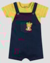 Conjunto Bebê Menino Jardineira e Camiseta ReiRex Amarelo-76e2f12a-9862-4780-bcf9-9fe9e2c21faf