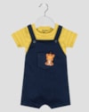 Conjunto Bebê Menino Jardineira e Camiseta ReiRex Amarelo-a4fc063f-9eff-4234-a74b-13f31dce079d