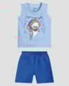 Conjunto Bebê Menino Regata com Estampa e Bermuda ReiRex Azul-0ef74396-c4ef-487c-80dc-6dbcc52b1c93