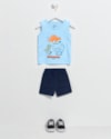Conjunto Bebê Regata Estampa Dino e Bermuda - ReiRex - Azul-ea4c98ee-8d5e-4ab9-b1cb-2592641f0294