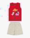 Conjunto Bebê Regata Estampa Dino e Bermuda - ReiRex - Tomato-9ed91be6-7de7-42c1-a83a-2af5dc139521