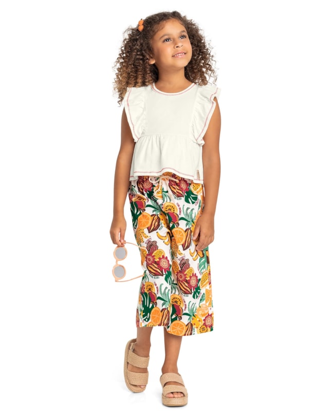 Conjunto Blusa e Calça Pantacourt Menina Kely Kety-f0192499-42ee-43ac-b080-dfd7c280c7e3