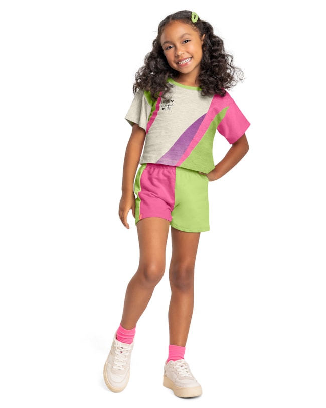 Conjunto Blusa e Shorts com Recortes Menina Kely Kety-92b9965f-c106-47b8-9d21-f7d3e703902a