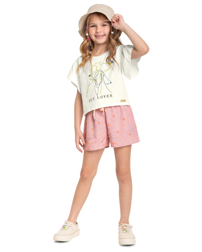 Conjunto Blusa e Shorts Estampado Menina Kely Kety-8b099527-c280-41f4-aa53-a8aec73b657d