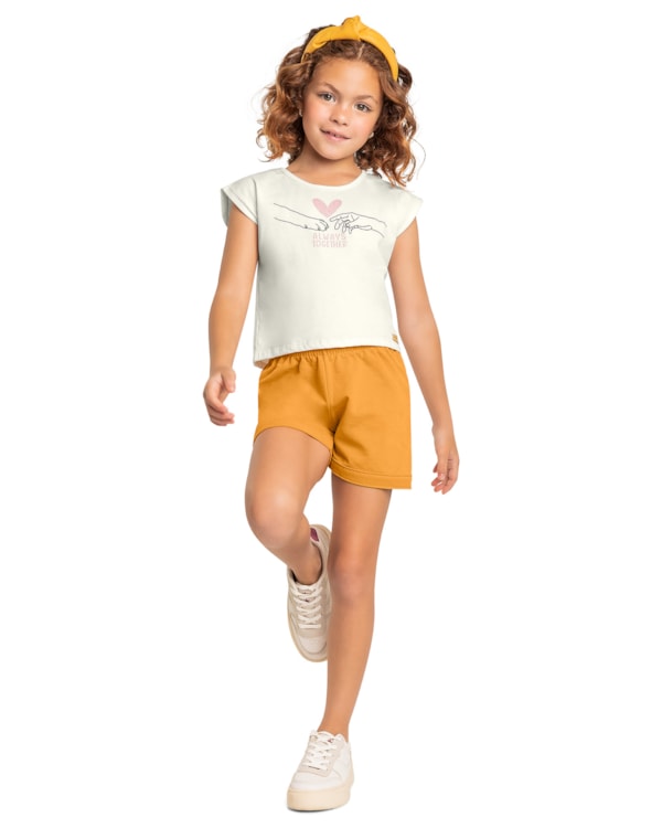 Conjunto Blusa e Shorts Menina Kely Kety