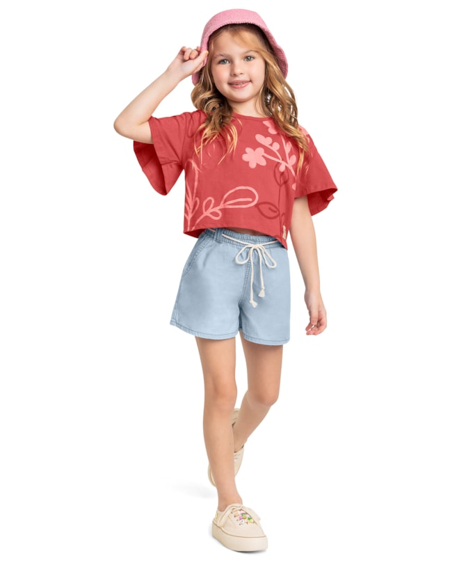 Conjunto Blusa e Shorts Menina Kely Kety-4d8771d0-7acd-42c0-9292-943f224944db