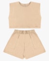 Conjunto Blusa e Shorts Moletinho Flamê - Cereja Rosa - Deserto-0909ef5d-64af-452e-a4c9-421e38aa7af9