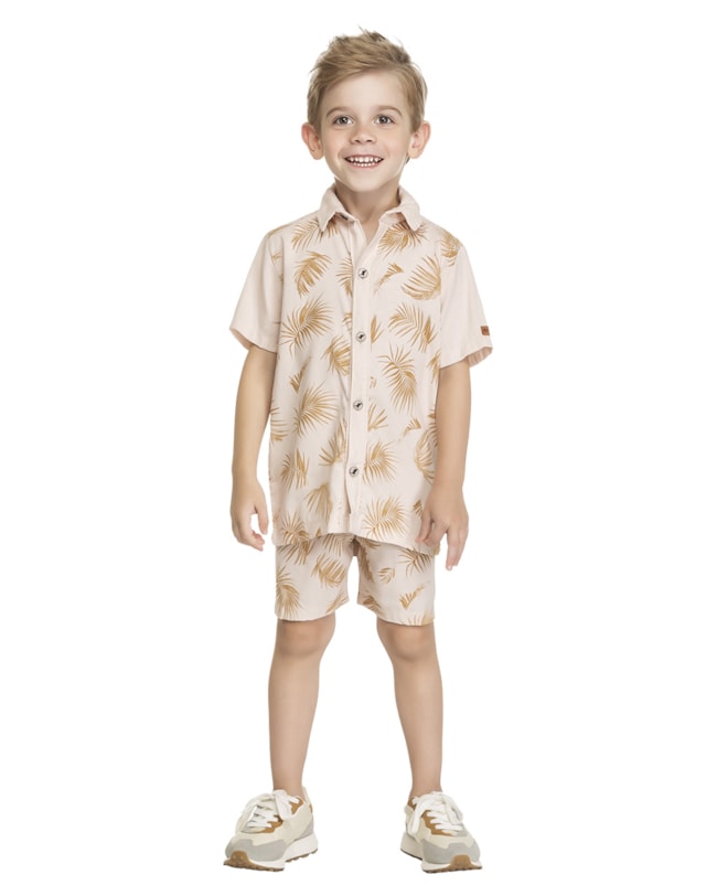Conjunto Camiseta e Bermuda Estampado Menino ReiRex-f33e74a3-7996-48c7-9331-10b4363e8c14