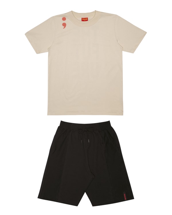 Conjunto Camiseta e Bermuda Masculino Based Deserto