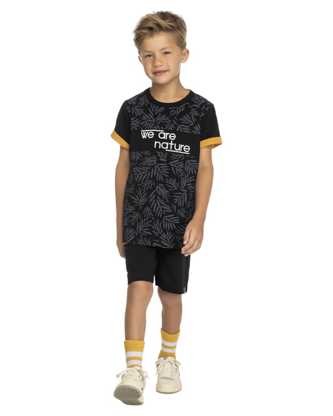 Conjunto Camiseta e Bermuda Menino ReiRex Folhagens-3adbbb9f-ed2d-40c0-8fd3-55e3d9ab01d7